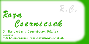 roza csernicsek business card